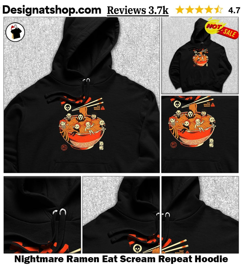 Nightmare Ramen Eat Scream Repeat shirt