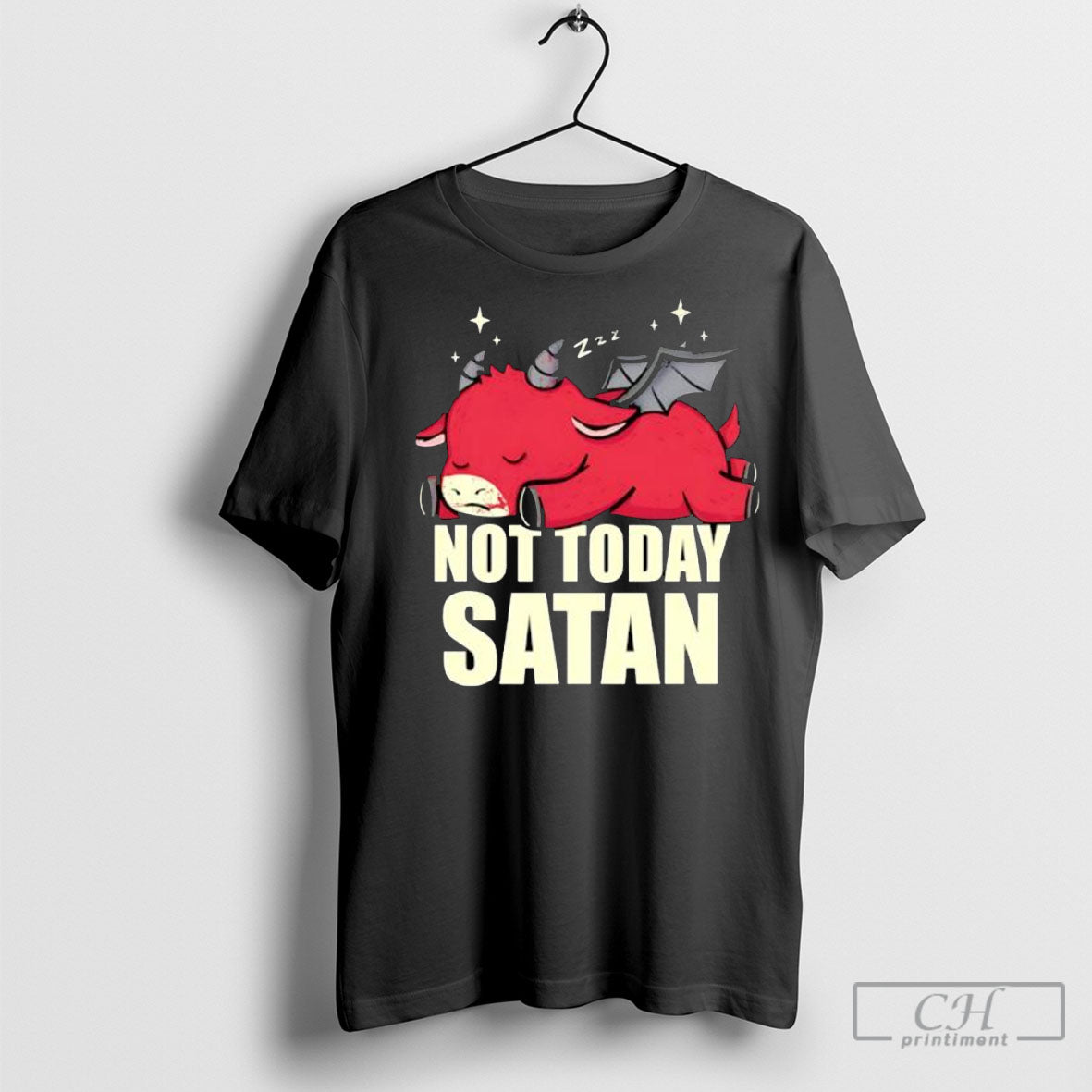 Not Today Satan Cute Horned Cow Shirts Unisex