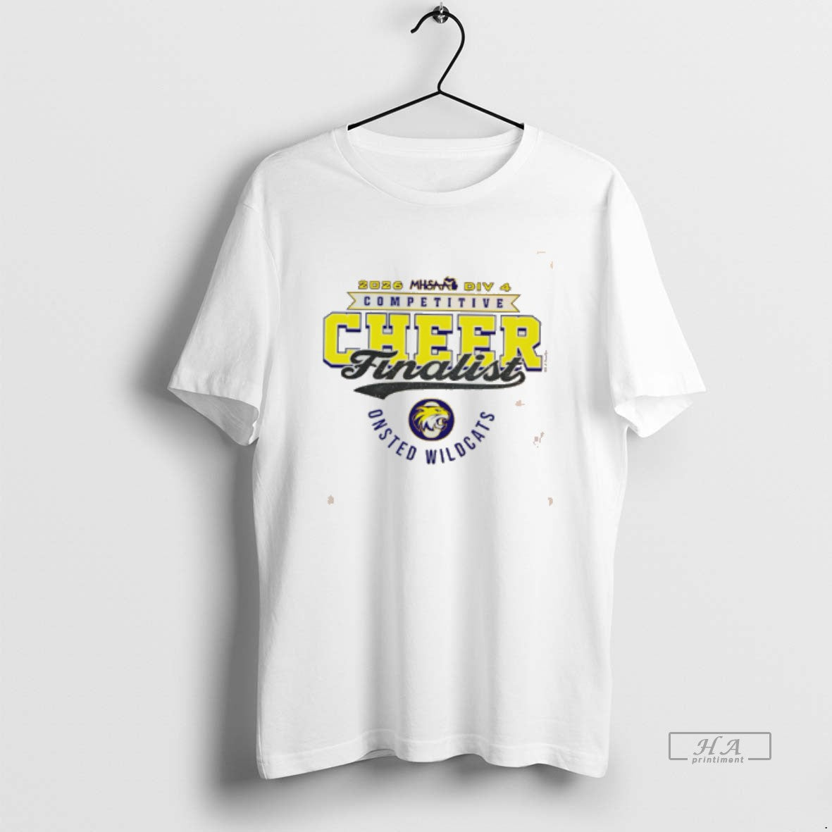 Official 2026 Mhsaa Cheer D4 Finalist Onsted Wildcats Logo Tee Unisex