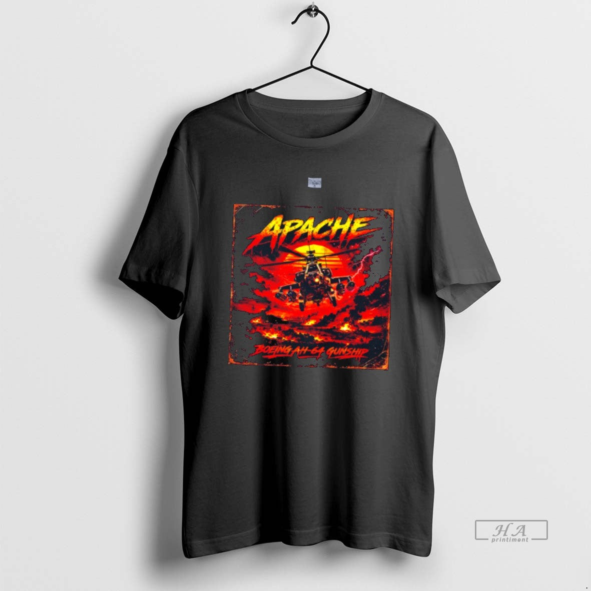 Official Apache Boeing Ah 64 Gunship Helicopter Flying Unisex