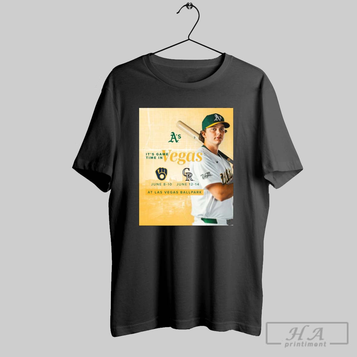 Official Athletics Its Game Time In Vegas Vs Brewers June 8 10 Rockies Vs June Unisex