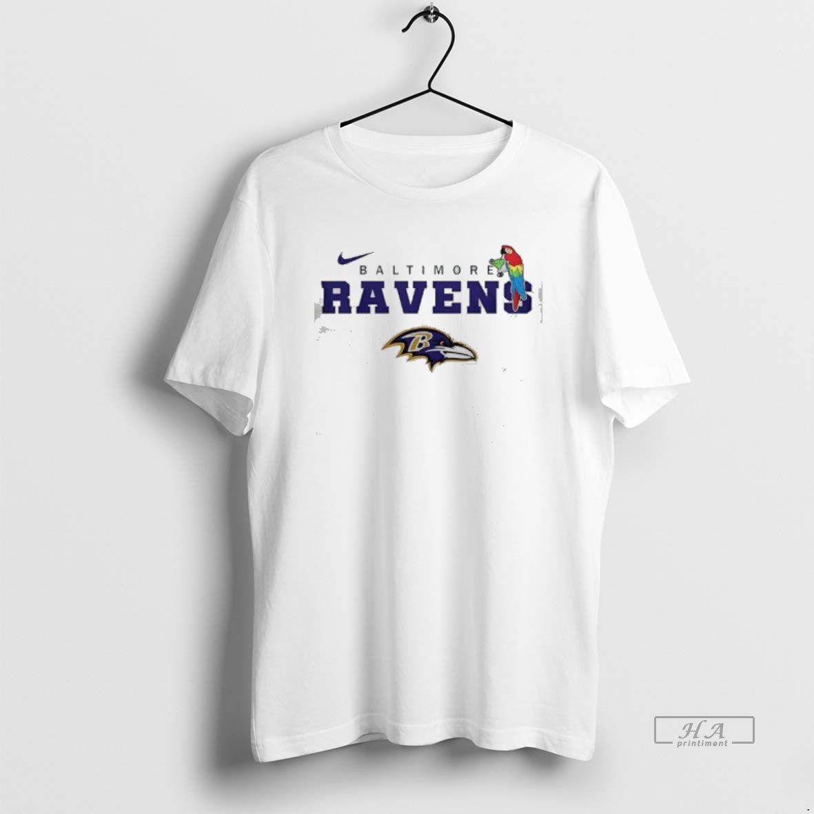 Official Baltimore Ravens Parrot Drinking Cocktail Bird Logo Unisex