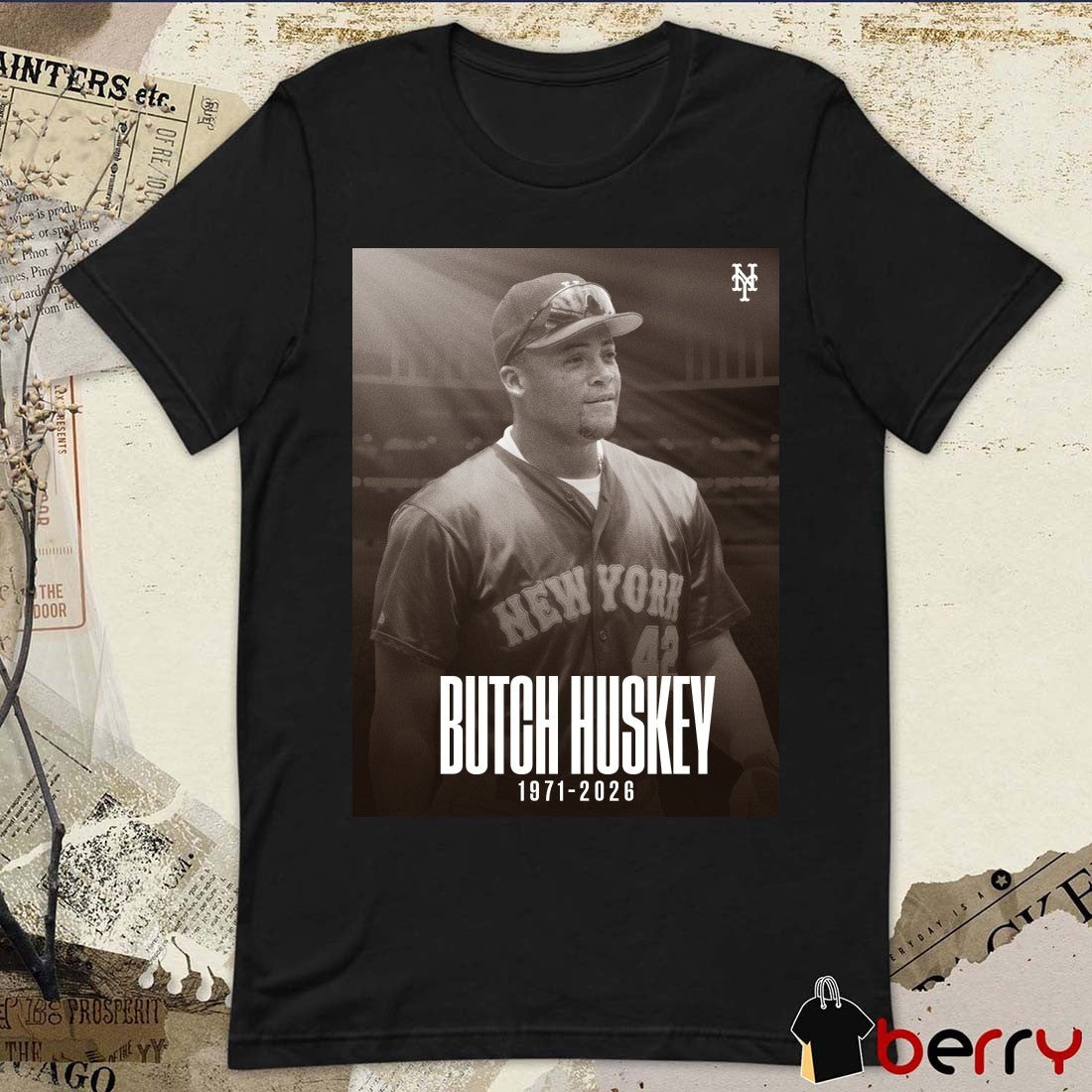 Butch Huskey 1971 – 2026 New York Mets Poster t-shirt