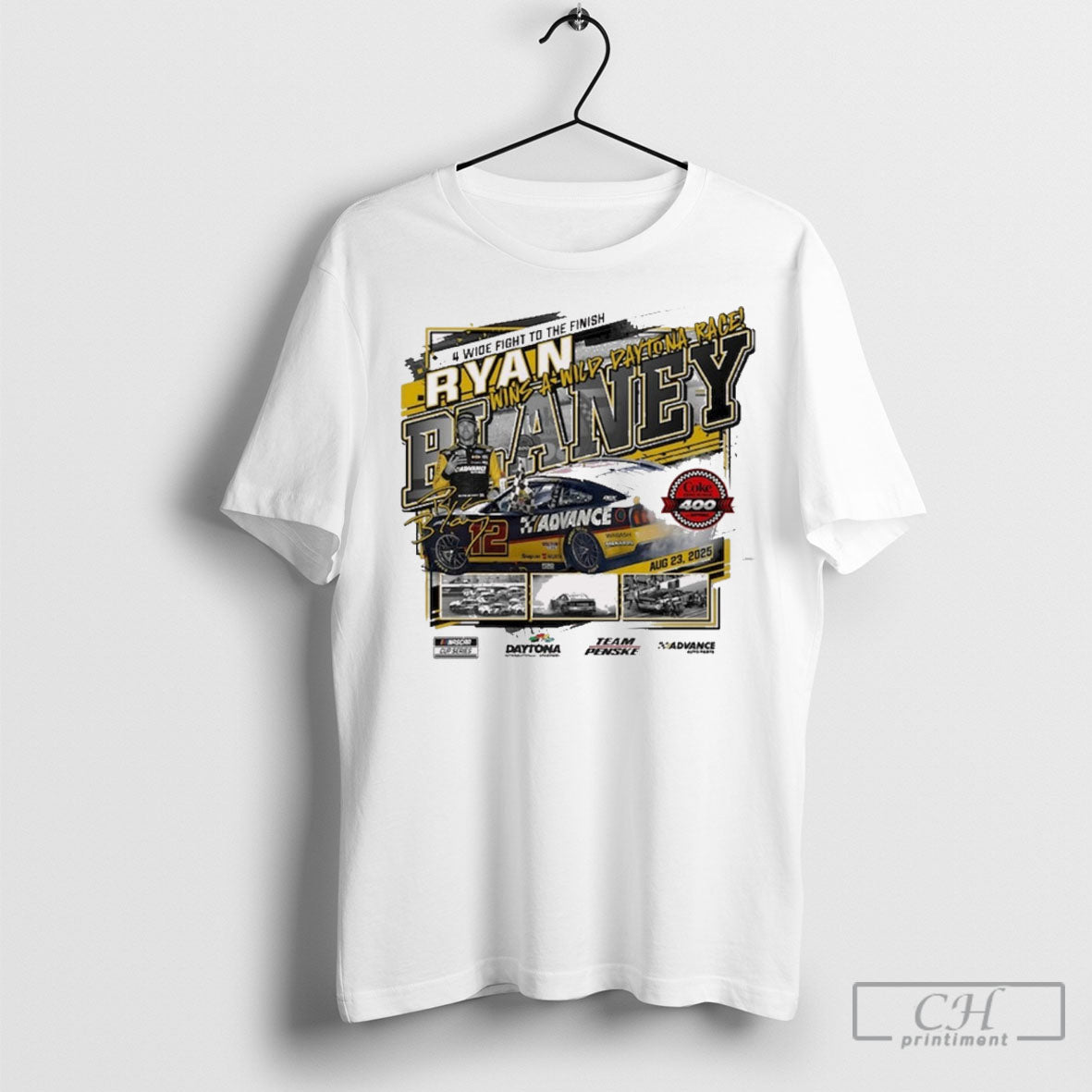 Official Checkered Flag Sports Ryan Blaney 2025 Coke Zero Sugar 400 Race Winner 4 Wide Unisex
