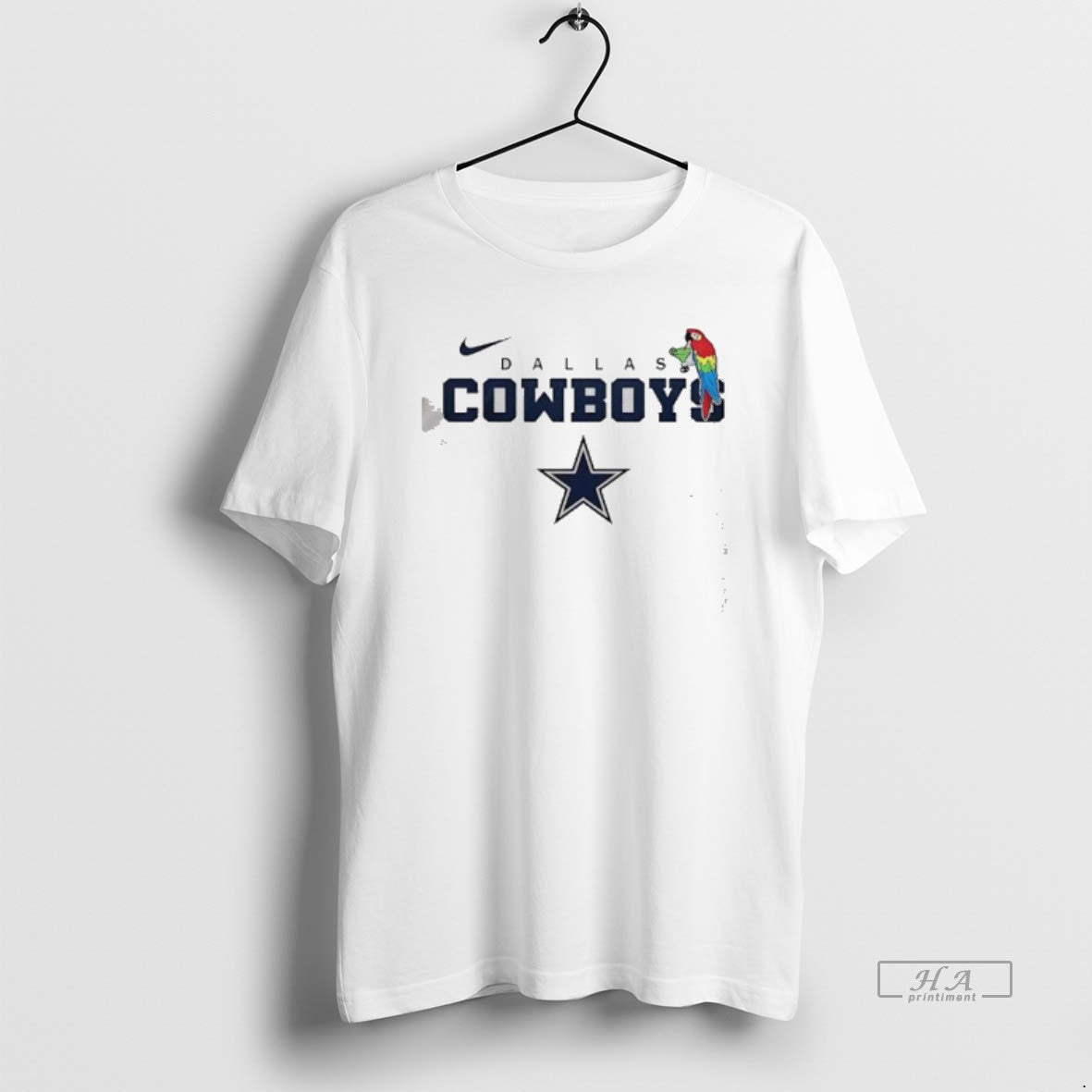 Official Dallas Cowboys Parrot Drinking Cocktail Star Logo Unisex