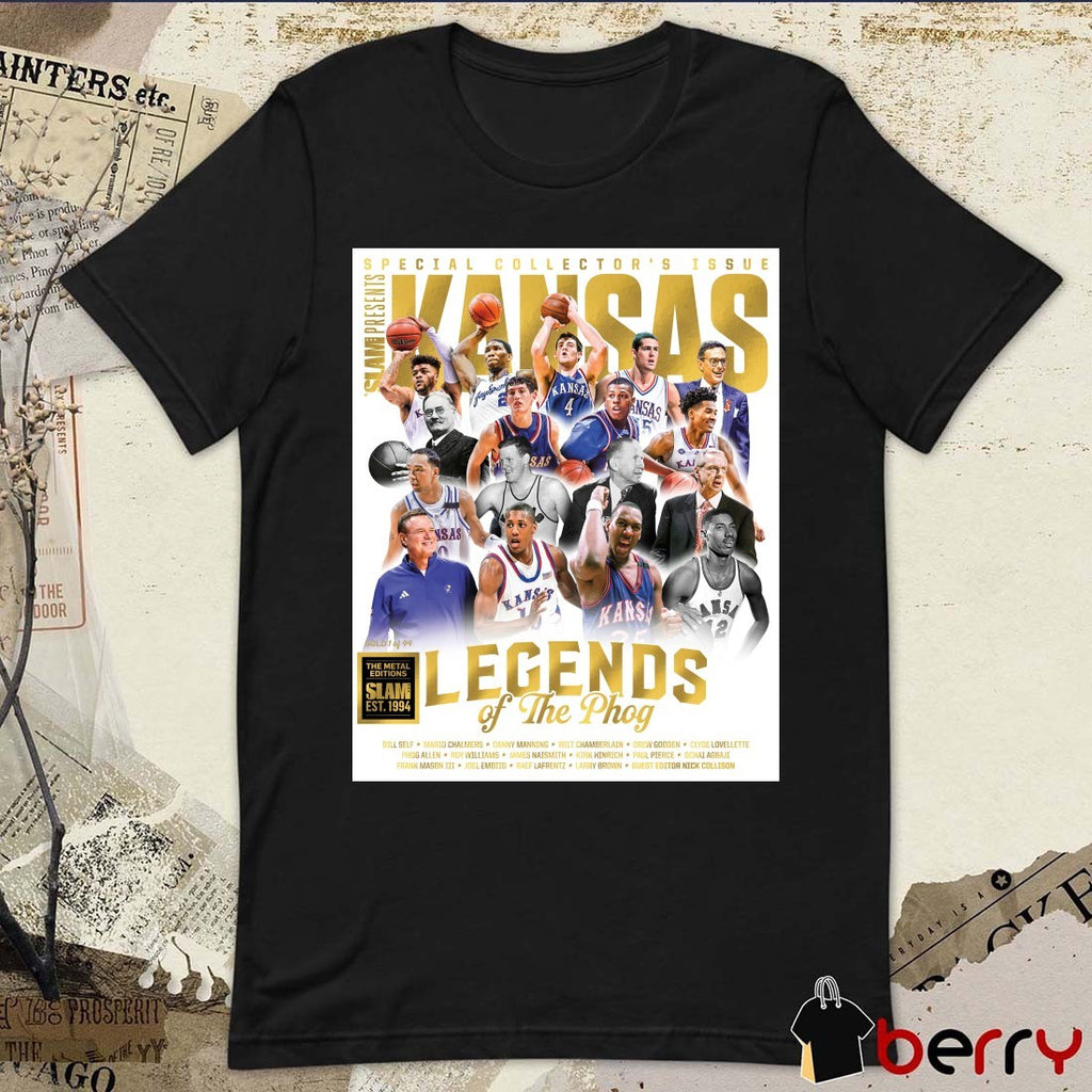 Gold Metal SLAM Presents Kansas Legends Of The Phog Special Collector’s Issue Poster t-shirt