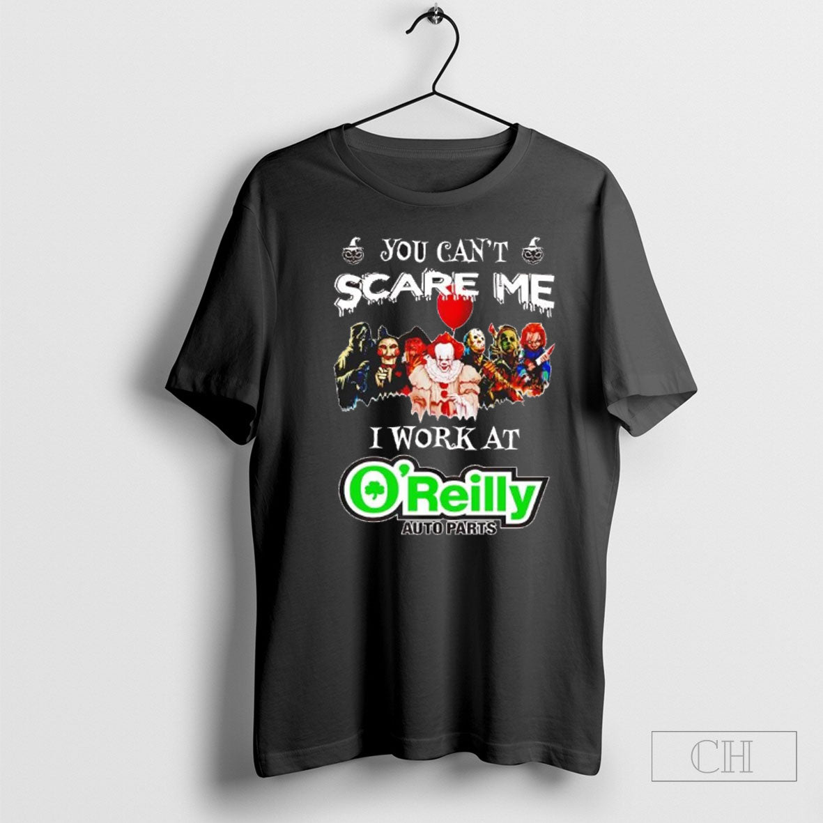 Official Horror Halloween You Cant Scare Me I Work At Oreilly Sweater Unisex