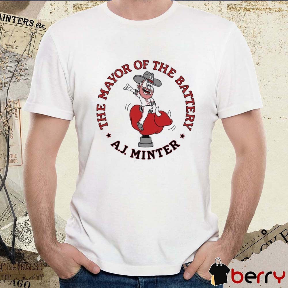 Jesse Chavez San Francisco Giants Wears The Mayor Of The Battery A.J. Minter t-shirt