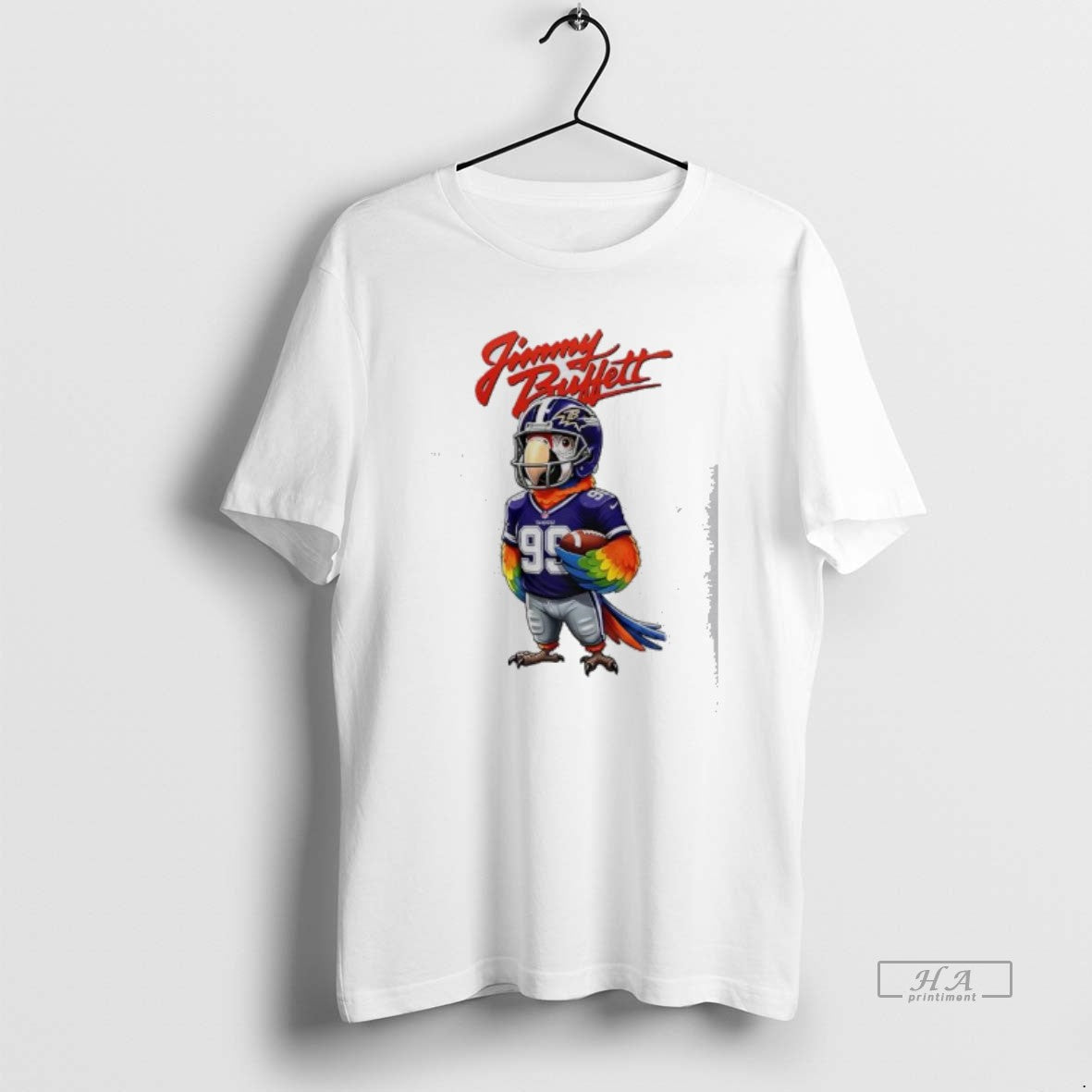 Official Jimmy Buffett Baltimore Ravens Football Parrot Number 99 Unisex