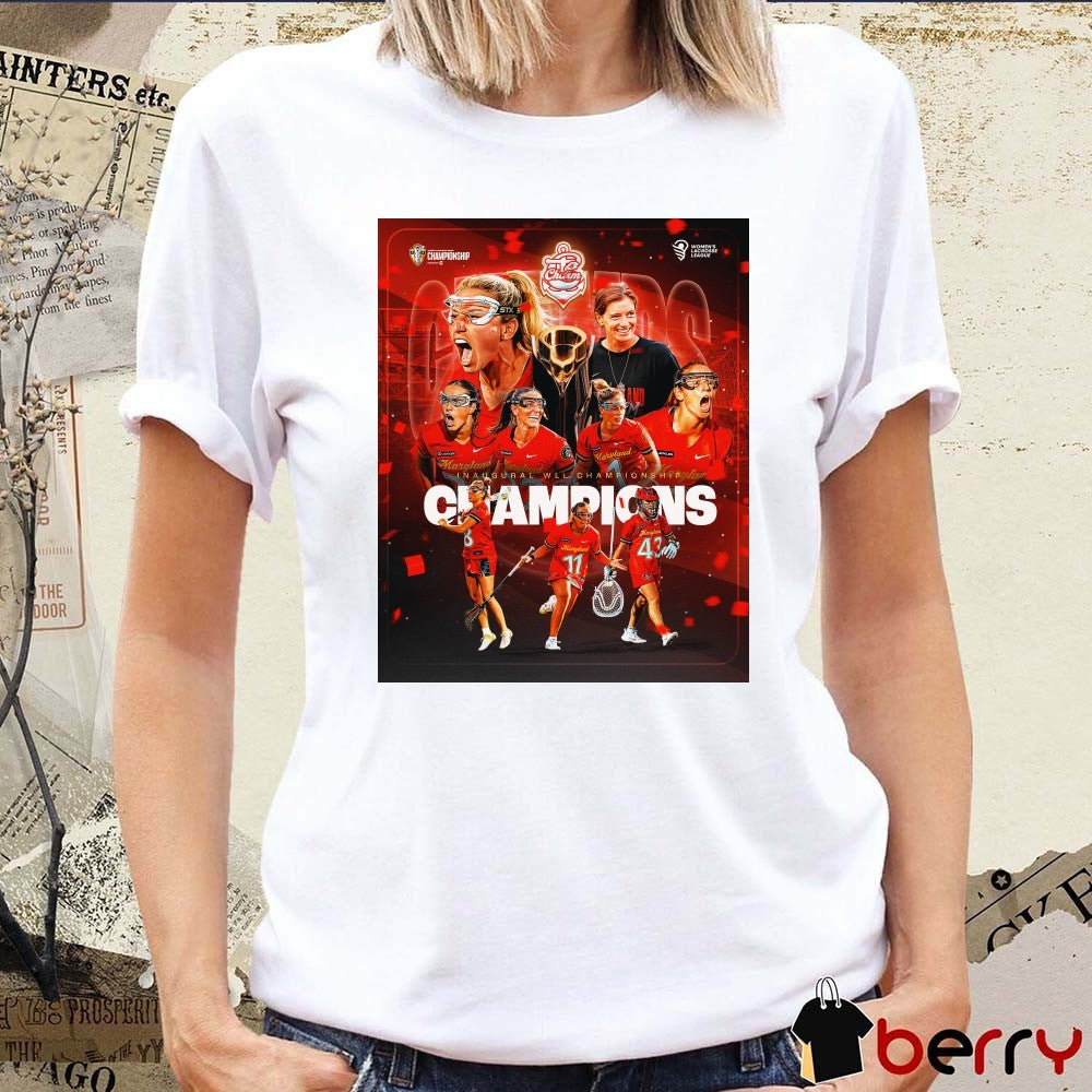 Maryland Charm 2026 Inaugural WLL Championship Champions Poster t-shirt