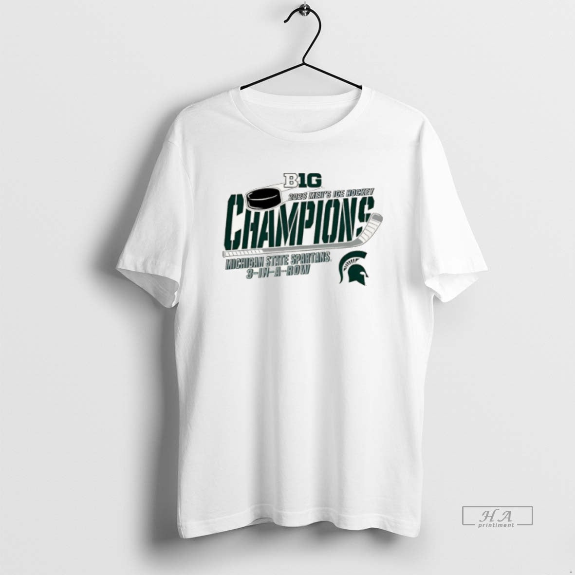 Official Michigan State Spartans 2026 Big Ten Hockey Champions 3 In A Row Unisex