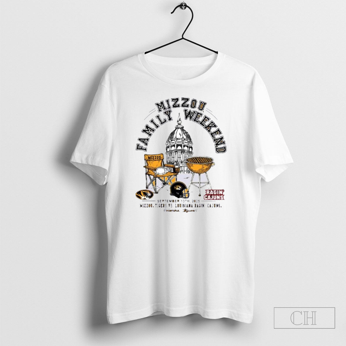 Official Mizzou Tiger Vs Louisiana Ragin Cajuns 2025 Gameday Family Weekend T Sweater Unisex