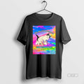 Official Oh No Ive Become Overstimulated Cat Graphic Blackshirt Unisex