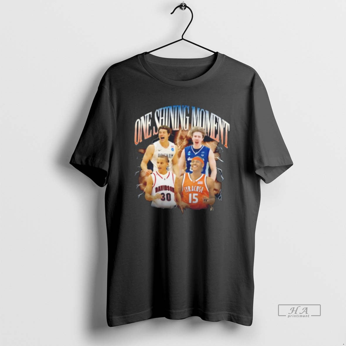 Official One Shining Moment Basketball Player Graphic Tee Unisex