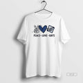 Official Peace Love Rays Tampa Bay Baseball Fan Graphic Unisex