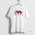 Official Peace Love Red Sox Boston Baseball Fan Graphic Unisex