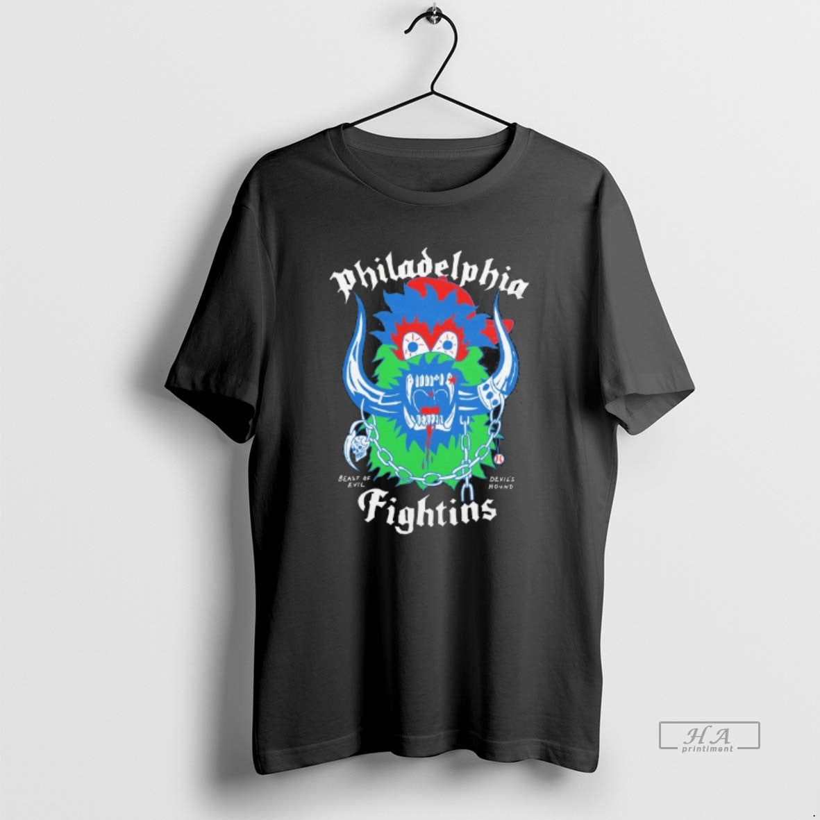 Official Philadelphia Phillies Fightins Beast Of Evil Devils Hound Mascot Unisex