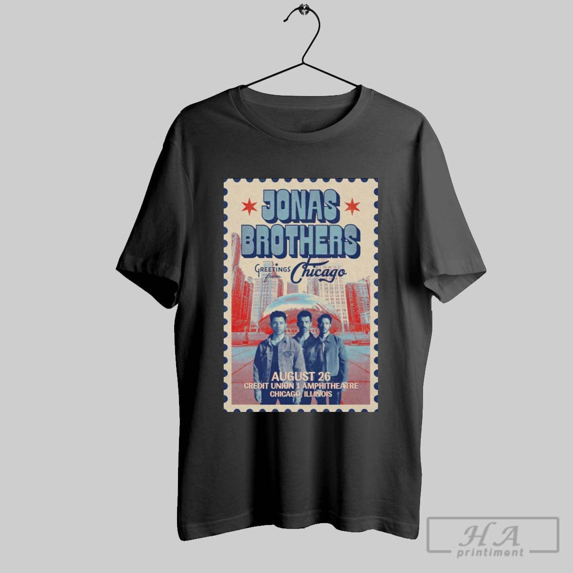 Official Poster Jonas Brothers August 26 2025 Credit Union 1 Amphitheatre In Tinley Park Il