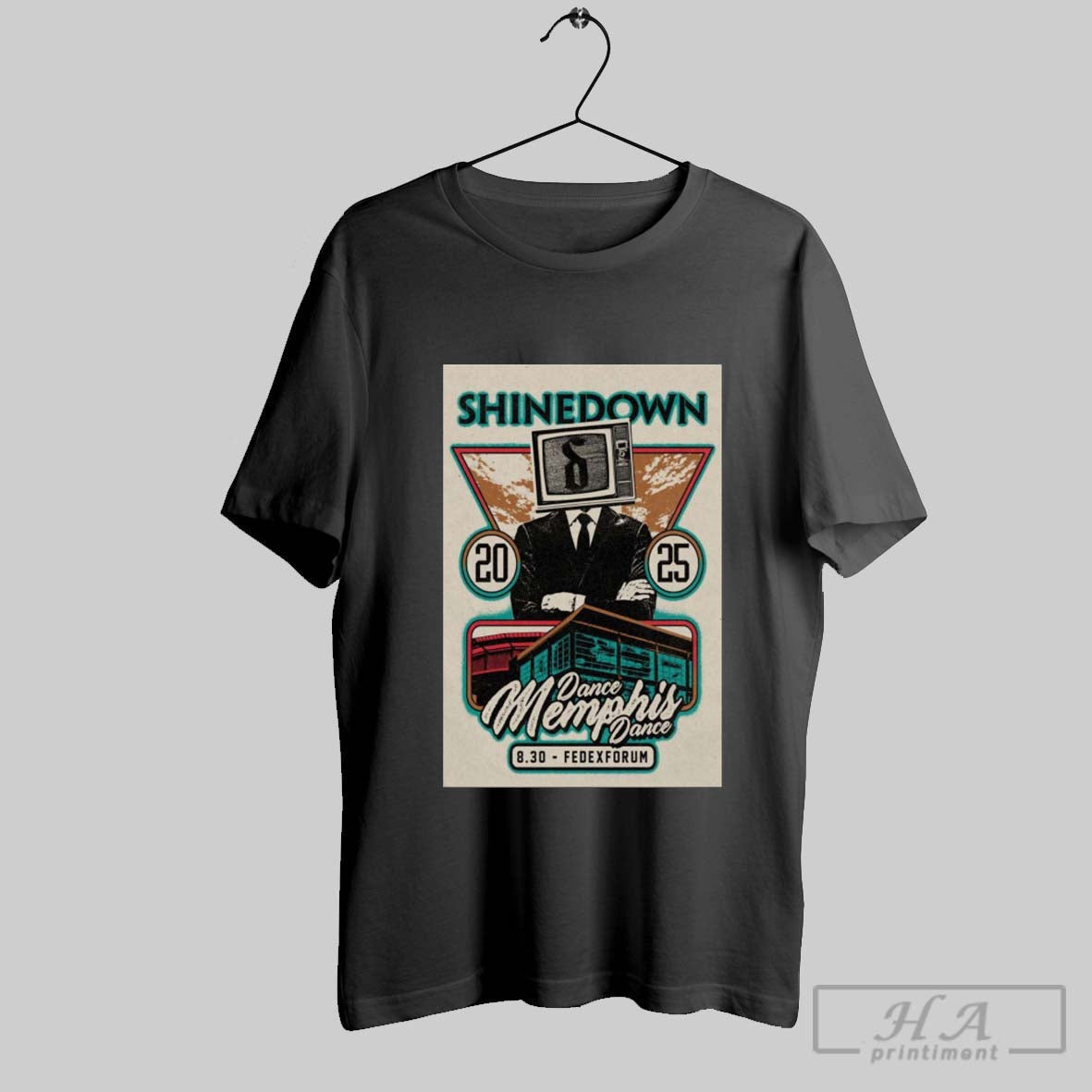Official Poster Shinedown August 30 Tour Dance Memphis Dance Memphis Tn 2025 Fedexforum Unisex