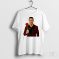 Official Ronaldo Red Suit Rose Portrait Sweater Unisex