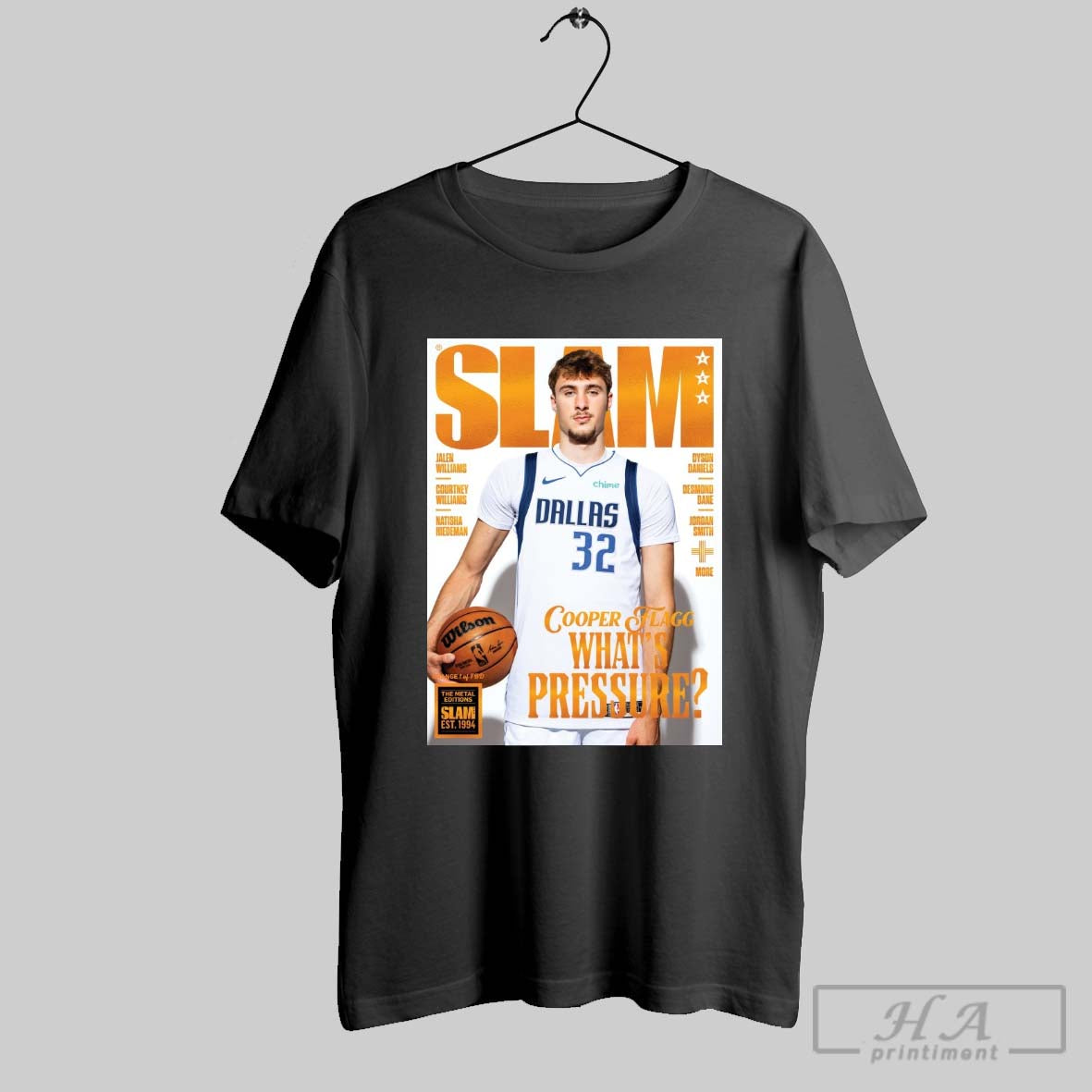 Official Slam 258 Summer Classic Vol 7 Cooper Flagg Whats Pressure Dallas Mavericks Basketball Poster
