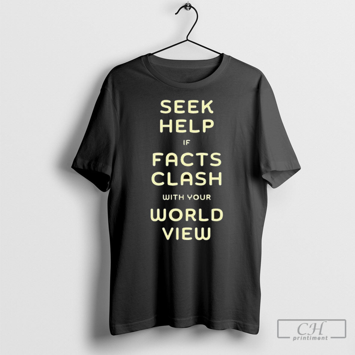 Official Seek Help If Facts Clash With Your World View Sweater Unisex