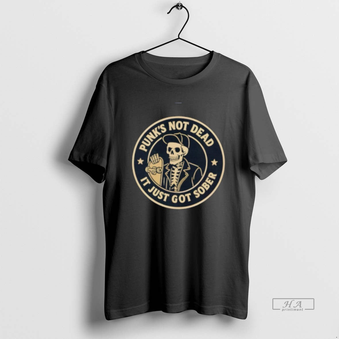 Official Skeleton Punks Not Dead It Just Got Sober Unisex