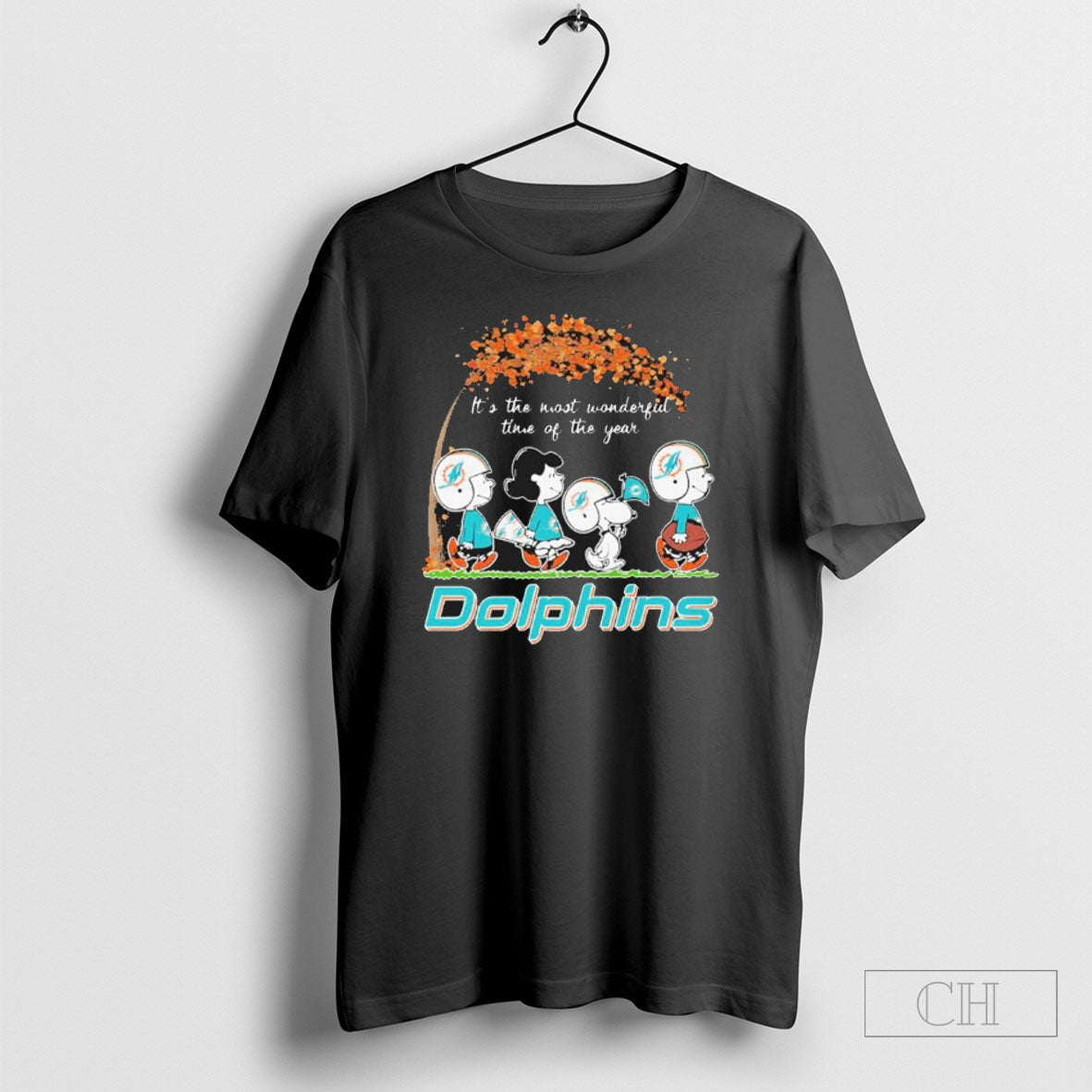Official The Peanuts Character Miami Dolphins Its The Most Wonderful Time Of The Year Sweater