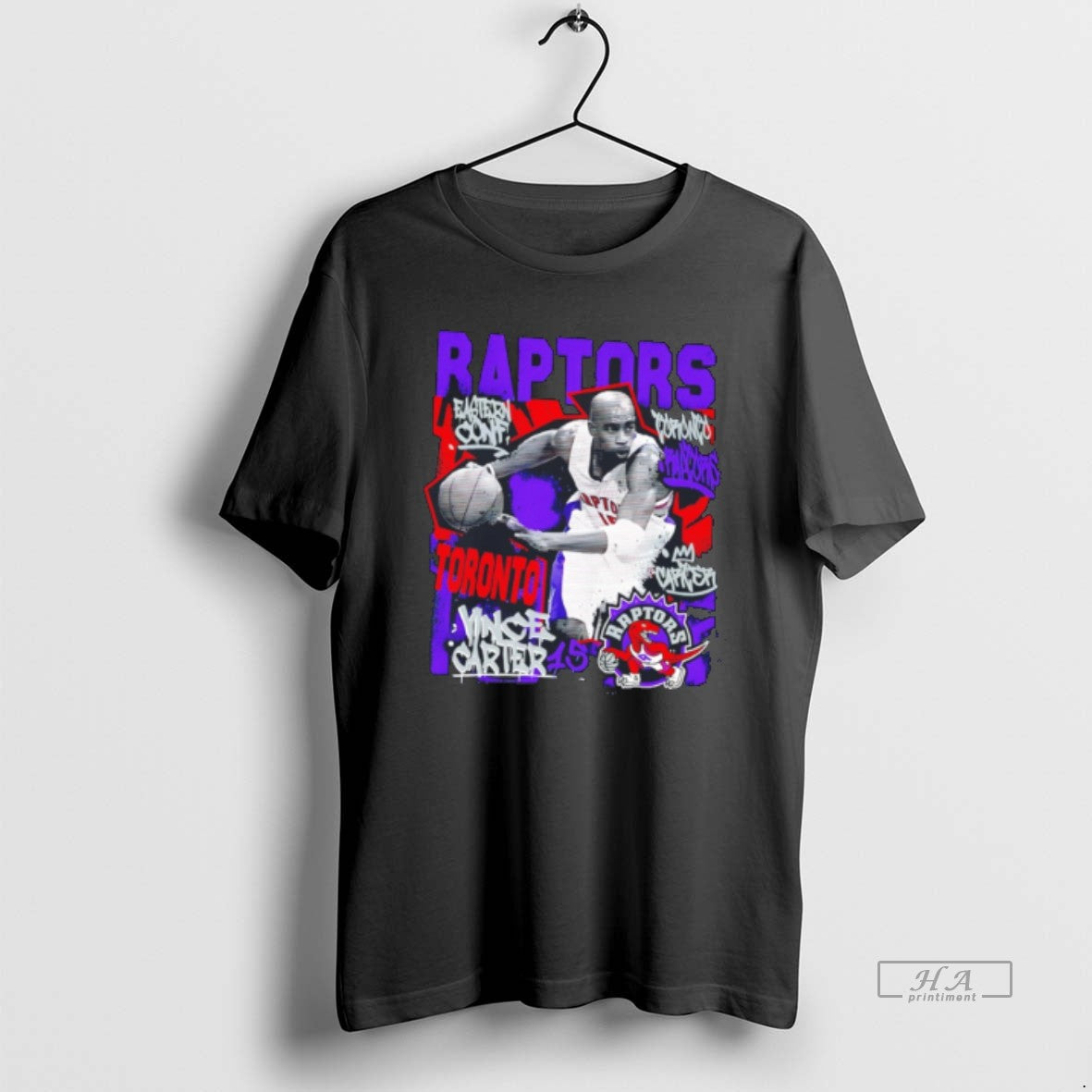 Official Vince Carter Toronto Raptors Chalked Up Player Paint Tee Unisex