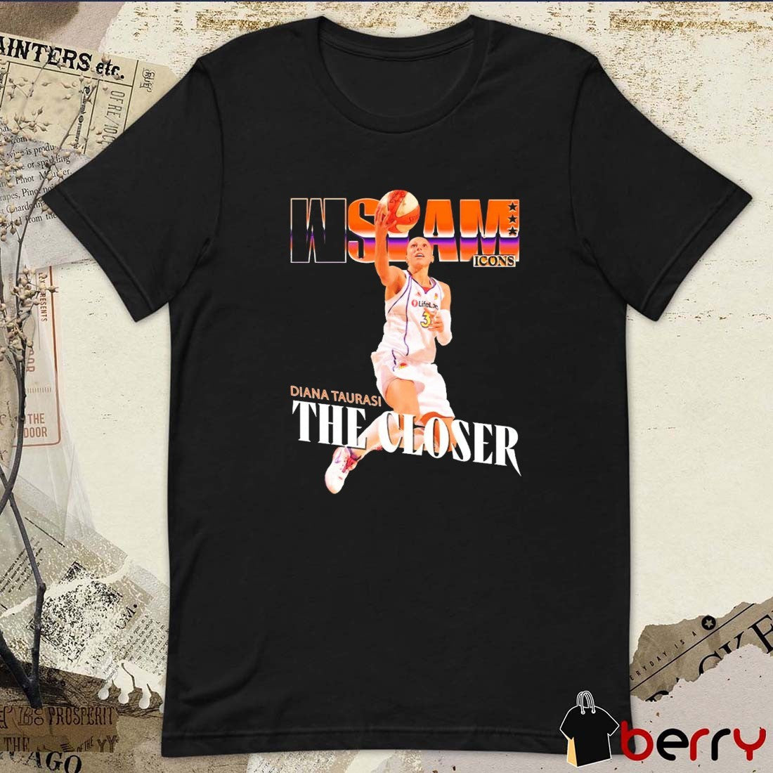 WSLAM Court Origins Cover Diana Taurasi The Closer Mercury Icons t-shirt