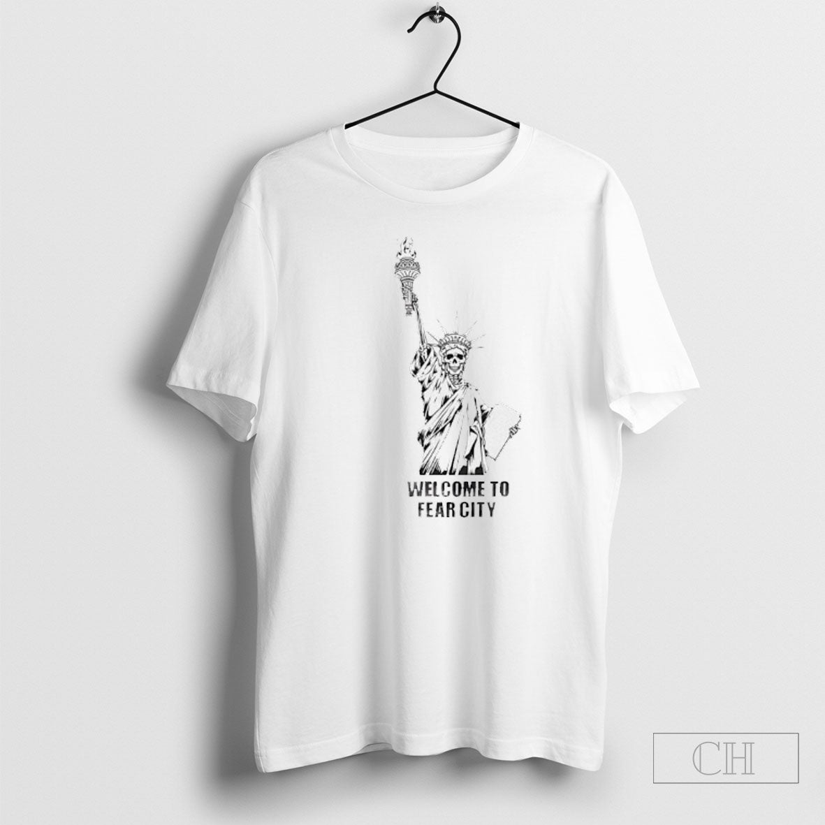 Official Welcome To Fear City Statue Of Liberty Skeleton Sweater Unisex
