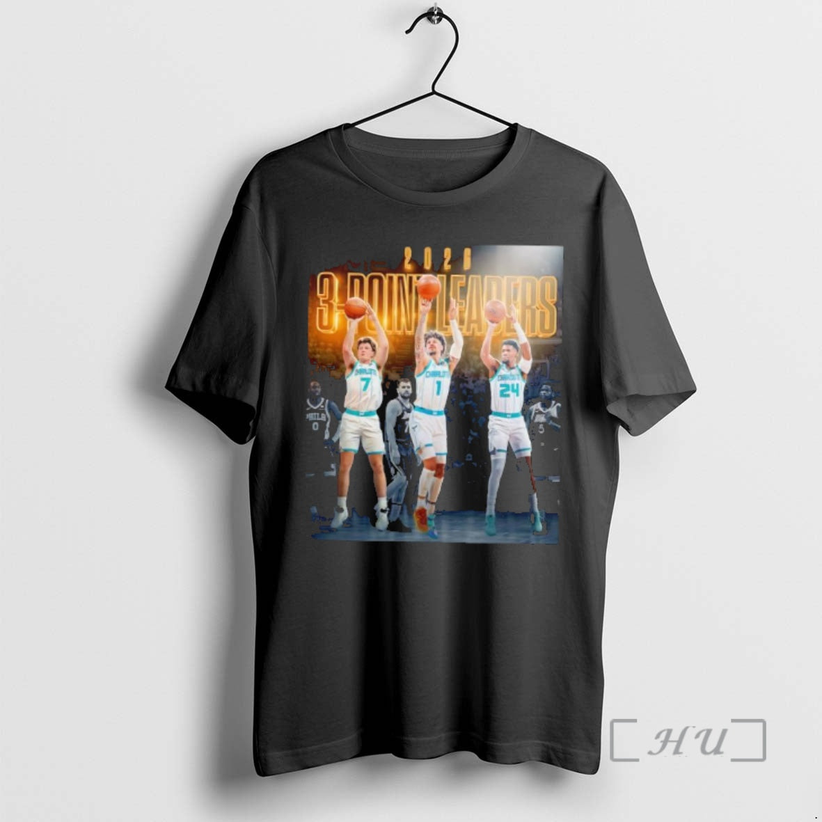 Officials 2026 3 Point Leaders Charlotte Basketball Players Graphic Unisex