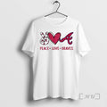 Officials Atlanta Braves Baseball Peace Love Braves Logo Unisex