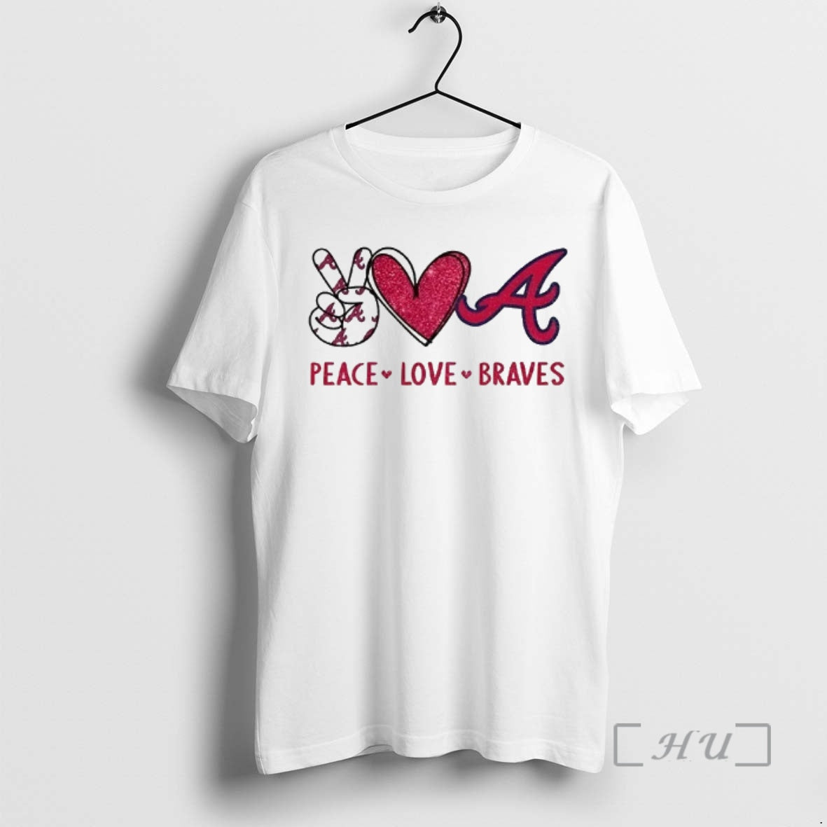 Officials Atlanta Braves Baseball Peace Love Braves Logo Unisex