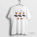 Officials Ballet Pumpkin Dancing Skeleton Scary Halloween Ladies T Shirt Unisex