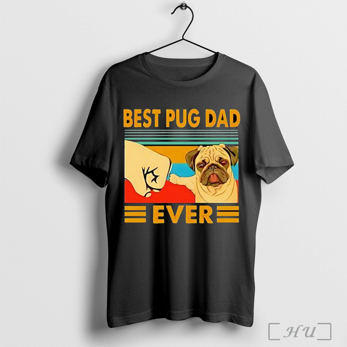 Officials Best Pug Dad Ever Vintage T Shirt Unisex