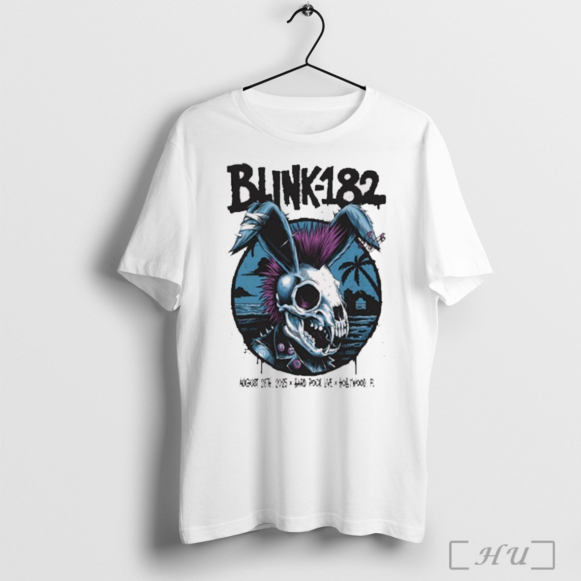 Officials Blink 182 August 28th 2025 Hard Rock Live In Hollywood Fl Skull Bunny Unisex