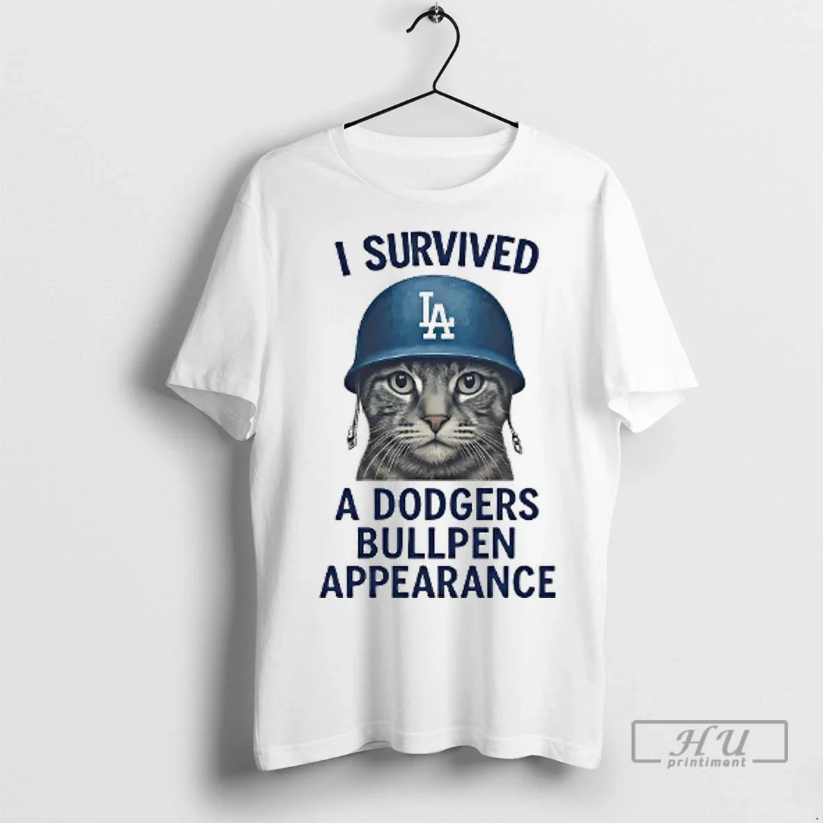 Officials Cat I Survived A Dodgers Bullpen Appearance T Shirt Unisex