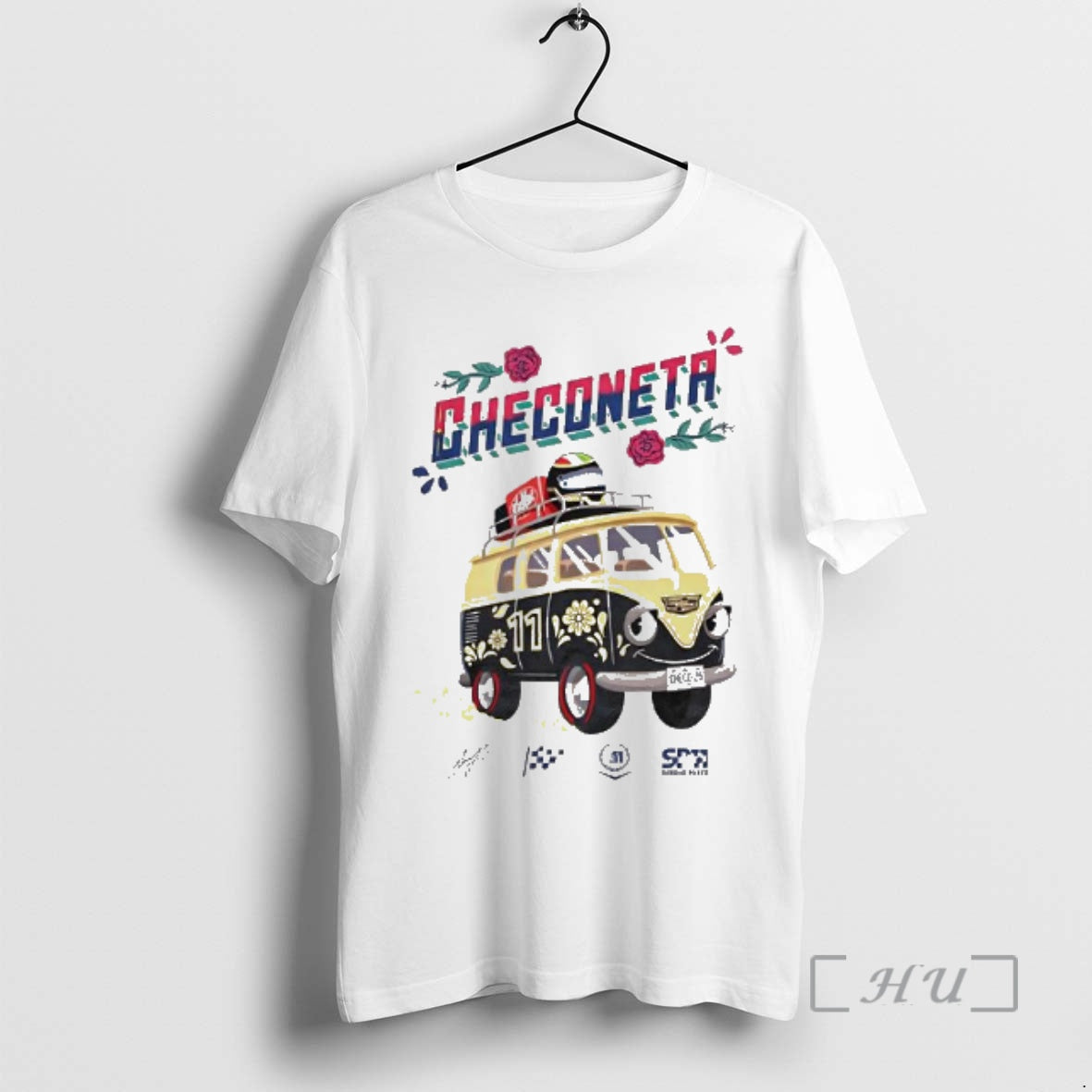 Officials Checoneta Sergio Perez Number 11 Flower Bus Graphic Unisex