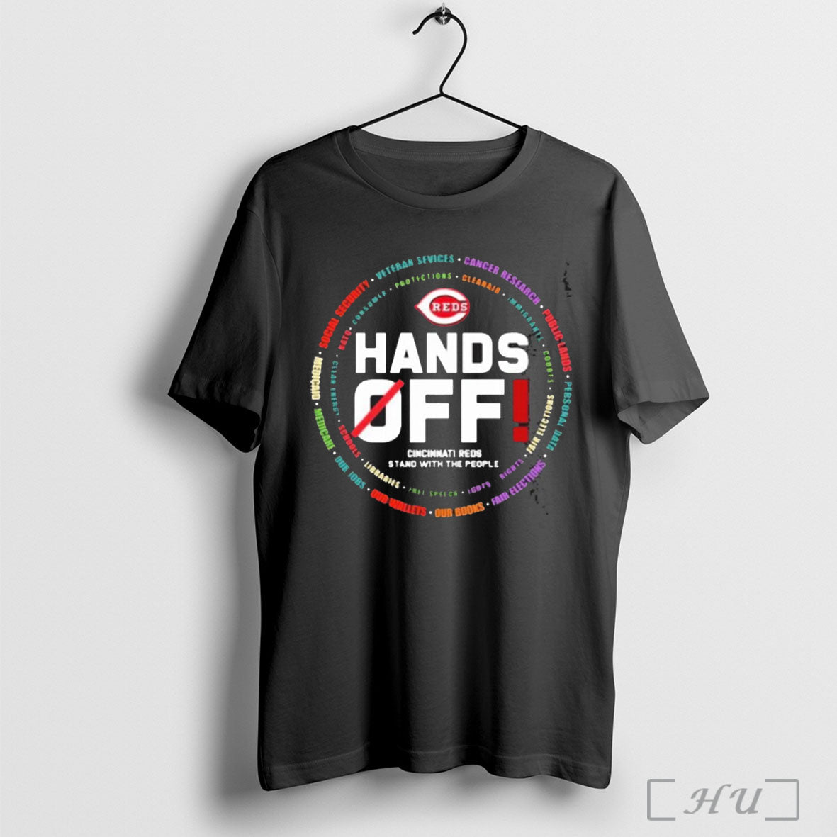 Officials Cincinnati Reds Logo Hands Off Seattle Mariners Stand With The People T Shirt Unisex