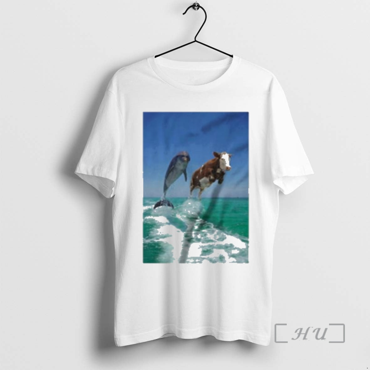Officials Cow And Dolphin Jumping Out Of Water Unisex