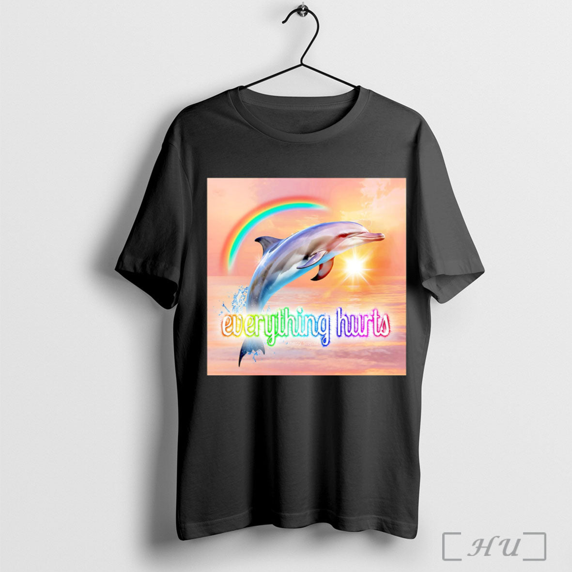 Officials Dolphin Everything Hurts T Shirt Unisex