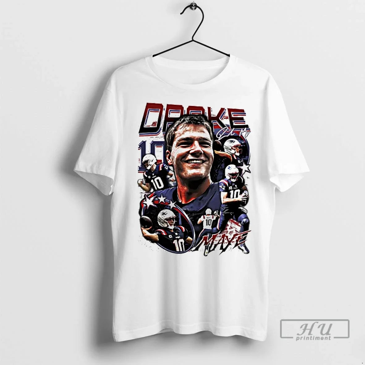 Officials Drake Maye Picture Collage Ne Patriots T Shirt Unisex