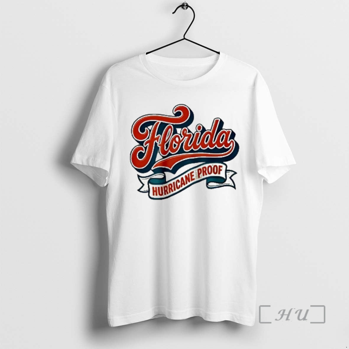 Officials Florida Hurricane Proof Retro Script Graphics Ribbon Unisex