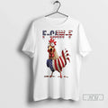 Officials Funny F Caw F Chicken Usa Flag Fcawf American Chicken Ladies T Shirt Unisex