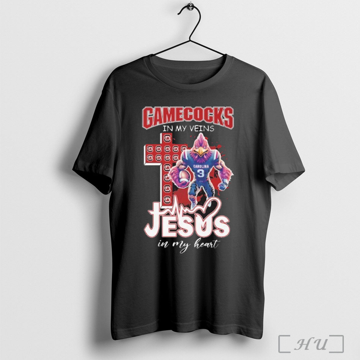 Officials Gamecocks In My Veins Jesus In My Heart T Shirt Unisex