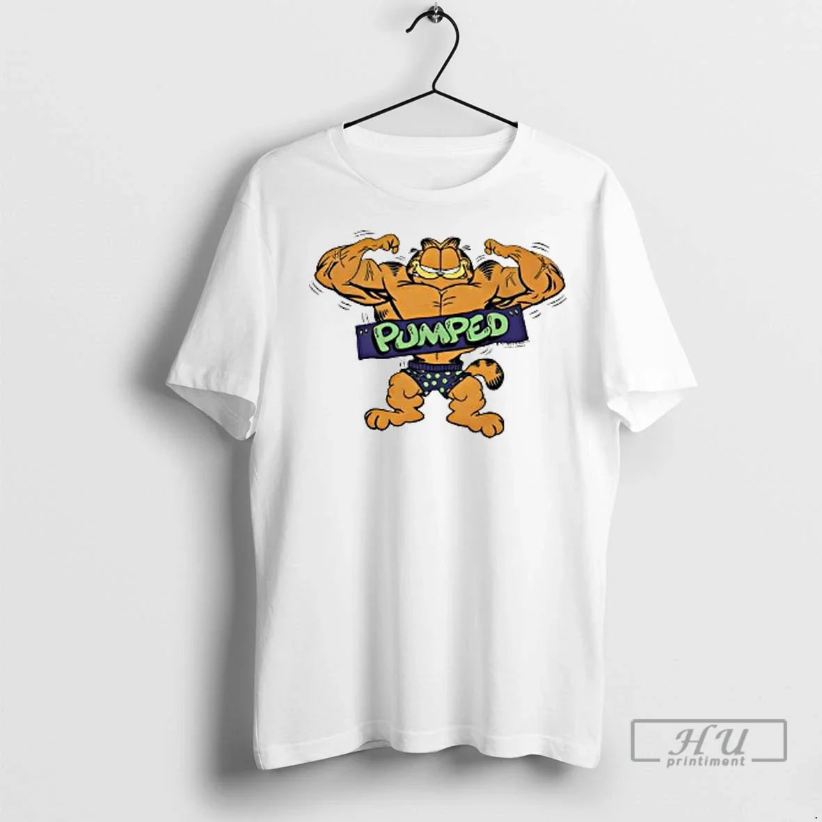 Officials Garfieldoftheday Pumped Ladies T Shirt Unisex