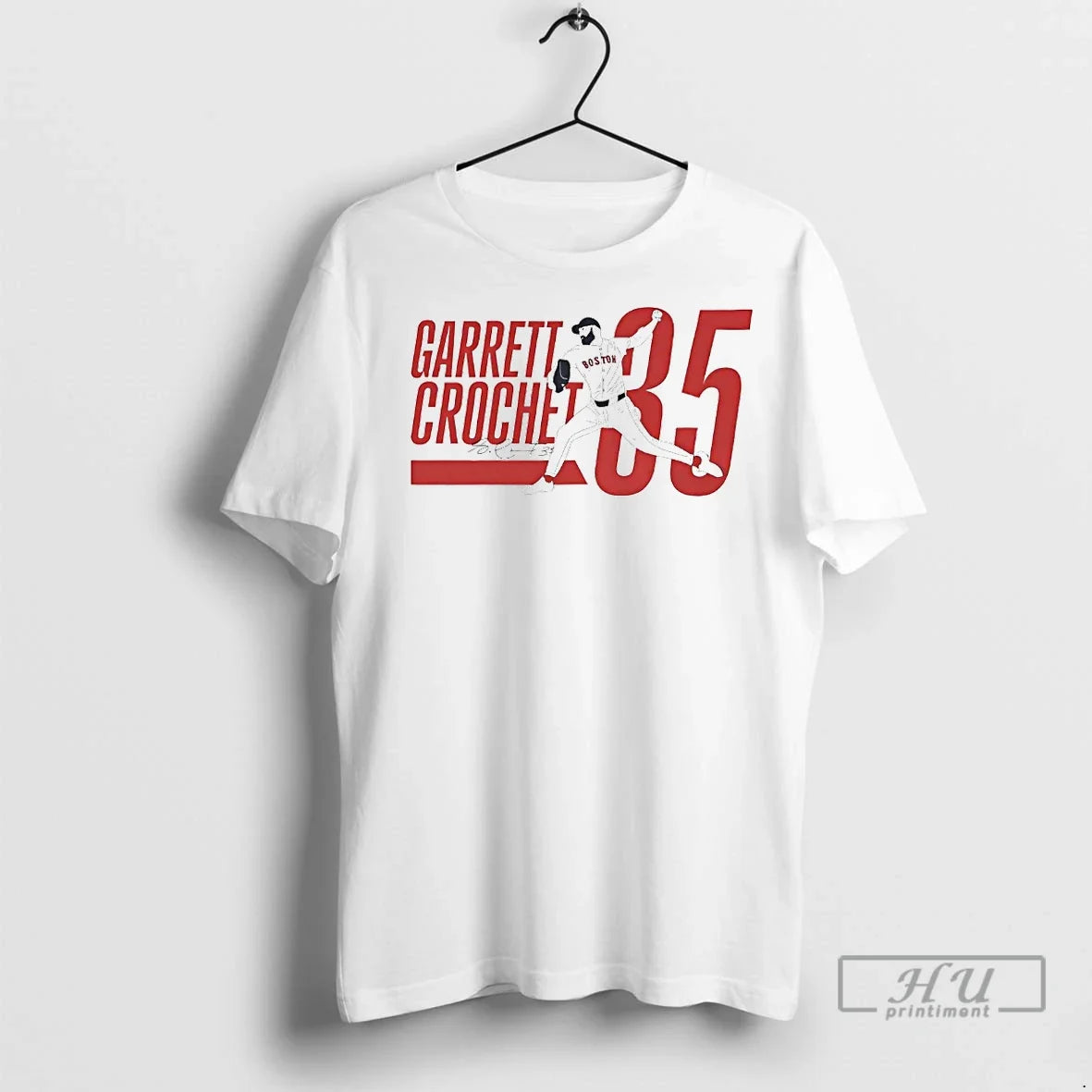 Officials Garrett Crochet Pitching Boston Red Sox T Shirts Unisex