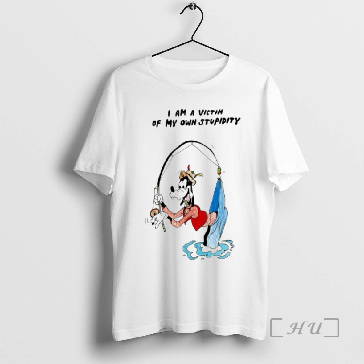 Officials Goofy I Am A Victim Of My Own Stupidity Paint Premium T Shirts Sweater Unisex