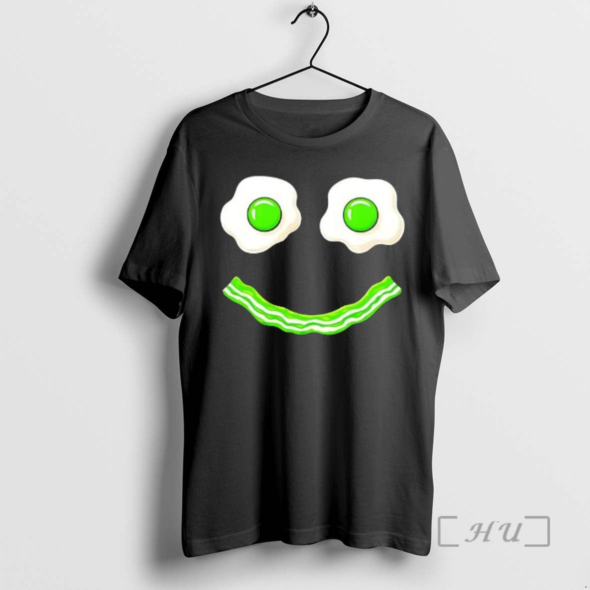 Officials Green Smile Face Eggs And Bacon Ham Breakfast Unisex